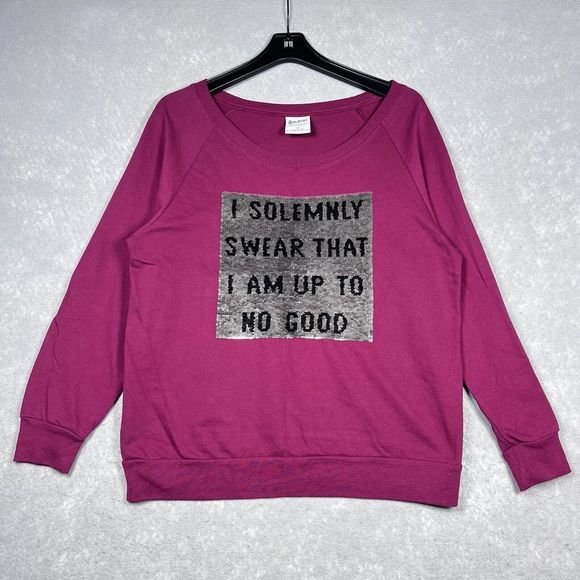 Harry Potter Sweater Women’s X-Large I Solemnly Swear That I Am Up To No Good - Picture 1 of 13